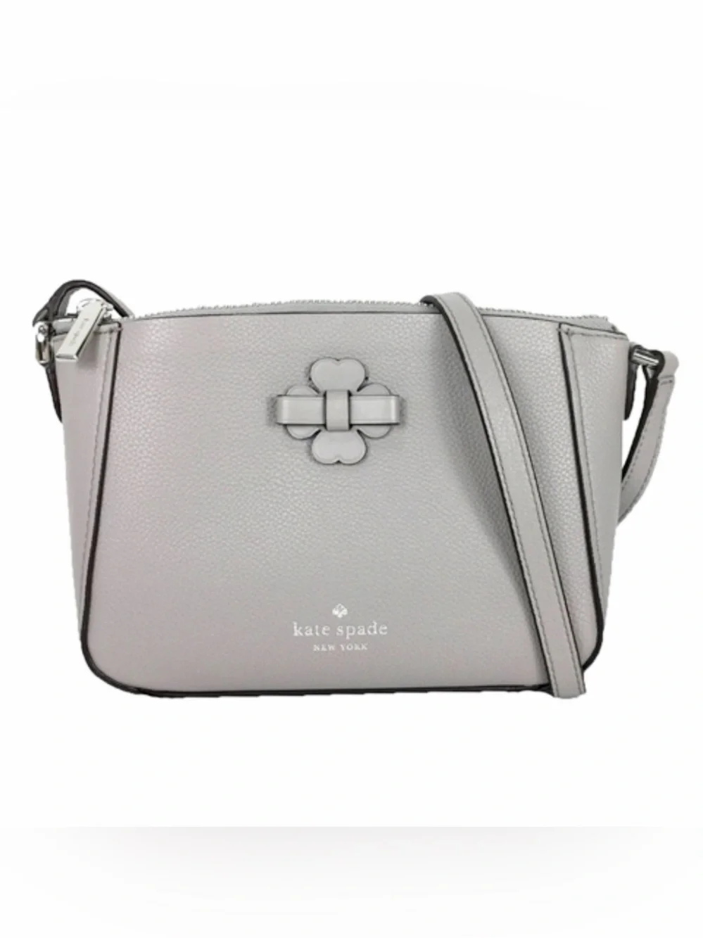 Kate Spade Talia Crossbody Grey Leather Clover like New